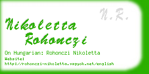 nikoletta rohonczi business card